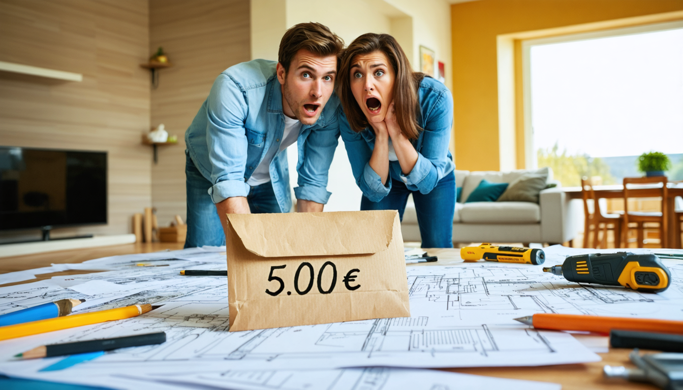 découvrez comment un couple se retrouve freiné dans ses projets de rénovation à cause d'une taxe imprévue de 5 000 euros. une situation qui soulève des questions sur la planification financière et les imprévus dans les travaux. suivez leur parcours et les solutions envisagées pour surmonter cet obstacle.