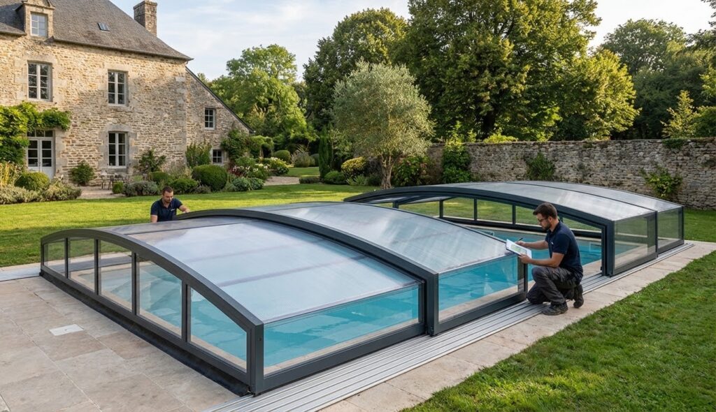 un abris de piscine bas en 2026 1
