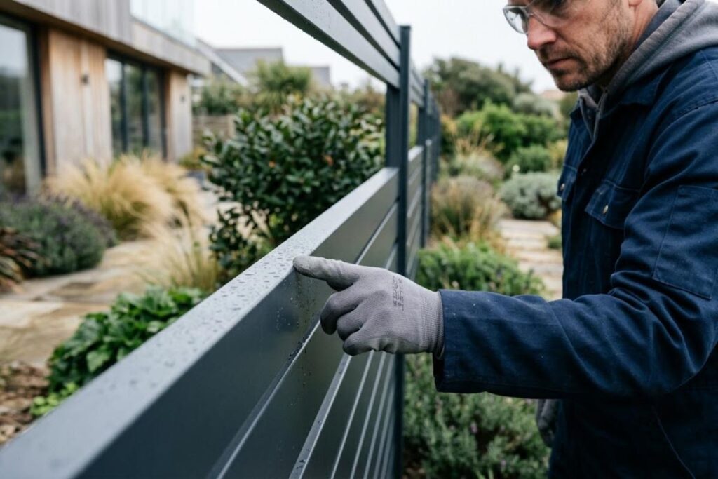Assurer le choix du traitement de la clôture en aluminium