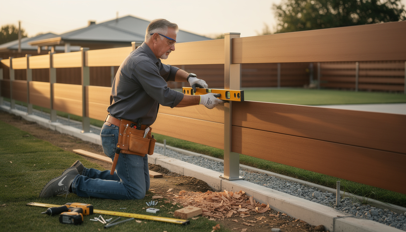 découvrez le tarif moyen au mètre pour la pose d'une clôture en bois composite, incluant les prix des matériaux et de la main-d'œuvre par un professionnel qualifié.